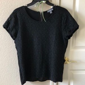Market & Spruce Hans crochet front lined top - L